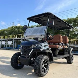 China Manufacture Luxury Golf Cart Electric 6 Seater Black Club Car Golf Cart