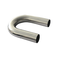 Réplique 1:1 de collier de raccordement à haute pression en acier inoxydable 304, poli miroir, en forme de U à 180 degrés, de 2,5 pouces, pour système d'échappement automobile