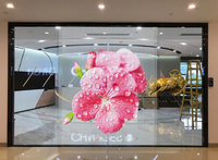 Film écran led transparent P4 P6 P8 P10 écrans transparents souples pour centres commerciaux et vitrines