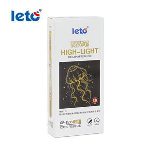 Lotto surligneur peint à la main stylo 1.0mm pointe balle aquarelle Art bricolage Journal Graffiti pointe Fine marqueur plastique Durable - Product Image 6