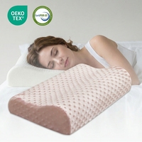 Prix d'usine, faible MOQ, oreiller en mousse à mémoire de forme, oreiller cervical en forme de B pour toutes les positions de sommeil, oreillers de lit pour la maison/l'hôtel/l'hôpital