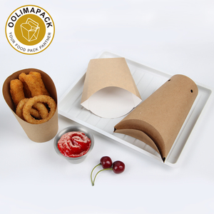 Al por mayor personalizado de embalaje desechable conicals churros papas fritas francés fry helado de crema cono de papel con fuente de bandeja - Product Image 6
