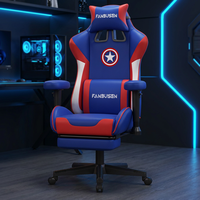 Silla de Juego Ergonómica con Reposabrazos 3D, Silla Giratoria para Gamers, Silla de Juego Profesional de Cuero PU con Respaldo Alto y Reposapiés
