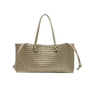 Nouvel Arrivage Tendance : Sac Fourre-Tout en PU Tressé pour le Quotidien, Grande Capacité, Style Polyvalent, Sacs Mère-Enfant Été-Automne - Product Image 3