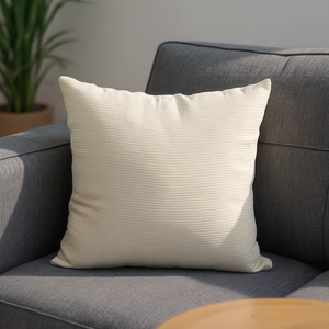 Cuscino e cuscino decorativo in velluto a coste Panama bianco riso 45x45 Cojin - Product Image 2