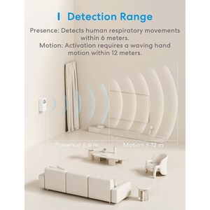 Capteur de présence humaine Meross Matter 6.1 M, détection de mouvement pour maison intelligente - Product Image 4