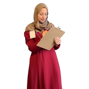 Tenue médicale d'hiver sur mesure OEM à manches longues pour hôpital, bleu marine/noir, tailles variées, ensemble de blouses modestes pour femmes musulmanes - Product Image 4