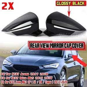 Cubierta de Espejo Retrovisor para Seat Leon 5F MK3 2013-2020, para Ibiza MK5, para Arona 2017-2018, Accesorios para Cubierta de Espejo Lateral de Coche - Product Image 1