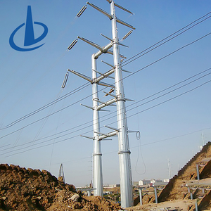Poteau électrique en acier Q355B galvanisé à chaud de marque Xinyuan certifié ISO, 110 kV 33 kV, 9 m 10 m, poteau tubulaire de transmission d'énergie - Product Image 4