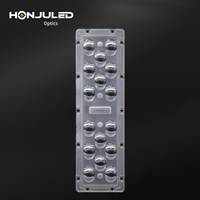 Lentille optique plano-convexe de haute qualité pour éclairage public LED, matériau PC, lentille LED personnalisée 7070, indice de protection IP65, transmittance >90%, HUNJU