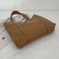 Sac d'école en coton de grande capacité fourre-tout en toile simple design broderie de logo personnalisé deux sacs à provisions à la mode