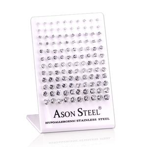 Boucles d'oreilles tendance en acier inoxydable avec zircon cubique, bijoux en or, présentoir pour cartes de boucles d'oreilles - Product Image 3