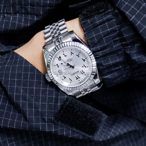 Reloj de Hombre Seiko, Elegante, Correa de Acero Inoxidable, Luminoso, Movimiento Nh35, Manecillas Blancas, Mecánico Automático - Product Image 6