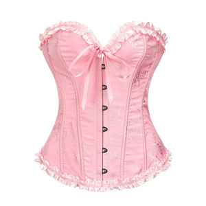 Corsets en dentelle de style européen et américain en gros, sexy, avec bretelles adhésives, gainants, soutien abdominal et pectoral, corsets ajustés - Product Image 4