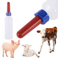 Bouteille d'alimentation pour agneaux, veaux et porcelets de 500 ml, biberon pour veaux avec tétine, fournitures d'alimentation pour animaux de ferme