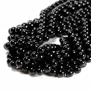 Perles en pierre noire Onix perles en onyx noir en vrac perles de pierres précieuses rondes lisses pour la fabrication de bracelets 4mm 6mm 8mm 10mm 12mm