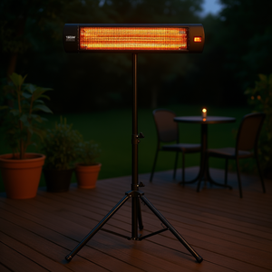 Calentador de Patio Infrarrojo Vevor de 1500W, Eléctrico, para Exteriores, con Control Remoto, Soporte de Montaje, Diseño Rectangular Moderno de Acero - Product Image 2