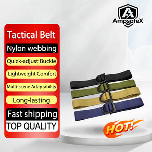 Cinturón Táctico de Nailon con Anillo en D Funcional AmpsafeX, 125 cm, Ajustable, Cinta Resistente para Ropa de Trabajo y Equipo de Exterior - Product Image 1