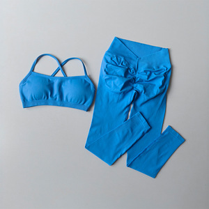 Conjunto Deportivo de Yoga sin Costuras con Logotipo Personalizado, Espalda Descubierta, para Correr, Entrenamiento, Secado Rápido, Transpirable - Product Image 5