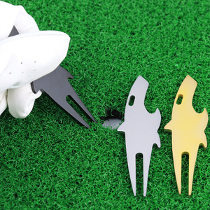 Fourchette de golf en forme de requin, en acier inoxydable, ouvre-bouteille multifonctionnel, outil de réparation pour utilisation sur les terrains de golf et dans les jardins - Product Image 3