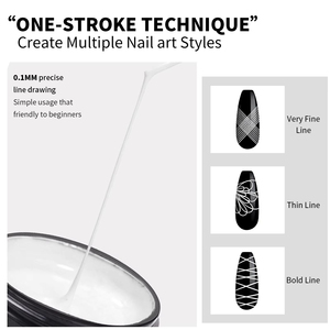 2 pièces Gel araignée élastique pour nail art, gel de <span class=keywords><strong>dessin</strong></span> à effet fil, gel de <span class=keywords><strong>dessin</strong></span> LED Soak Off, gel de conception pour nail art - Product Image 3