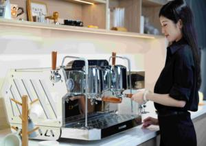 Commercial Semi-Automatic Electric Programmable Espresso <b>Machine</b> 110V with 9 Bar Pressure and Two Heads - Product Image 2