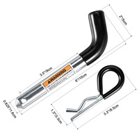 Goupille de remorque chromée d'origine pour remorques de voiture, goupille de remorque de 5/8 pouces de diamètre + goupilles à clip en R, ensemble de 4 pièces pour l'automobile
