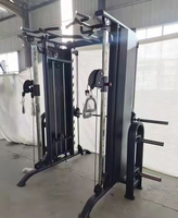 Appareil de musculation professionnel à double poulie réglable avec barre de traction multi-prise pour entraînement fonctionnel et crossover de câbles