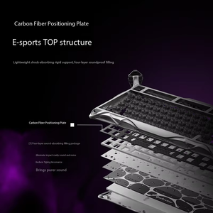 GravaStar V75 Pro Magnetic Axis <b>Keyboard</b> Full Aluminum Wired Single Mode E-sports Game <b>Keyboard</b> 8K Report Rate Purple RGB - Product Image 2