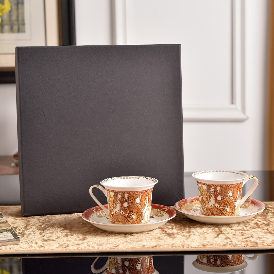 double cup and saucer