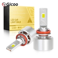 GICOO P150 Phares LED Super Haute Puissance 300W Nouveaux 30000 Lumens Adaptation Universelle Canbus H4/H11/9005-9006-9012/H1/H7/D2H 6000K