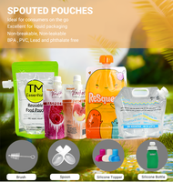 Sachets de détergent à presser de haute qualité pochette à bec verseur pochettes à savon liquide pour les mains