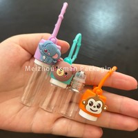 ISMAN Stock 3ml 5ml Mini Flacon Roll-on d'Huile Essentielle pour Enfants avec Manchon en Silicone Motif Dessin Animé Mignon en Verre – Vente en Gros Professionnelle