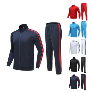 Vêtements de sport pour hommes en gros avec fermeture éclair Maillot de football Kits de football Logo personnalisé Survêtement de football Vestes de football Survêtement de sport - Product Image 4
