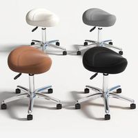 Tabouret de salon moderne pivotant en cuir synthétique avec roulettes réglables pour salle à manger, salle de sport, salle de bain, salon, atelier