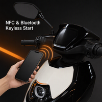 Moto électrique 3000W sans balais 72V 16 pouces homologuée pour la route, pour adultes, 80 km/h+, avec éclairage ambiant LED, ABS, TCS