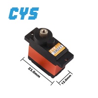 Servomoteur numérique sans noyau haute vitesse CYS-S8221 à engrenages métalliques 14g 1,8kg.cm pour voitures RC, hélicoptères, bateaux, avions, pièces d'avions RC