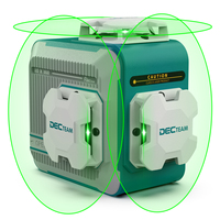 Niveau laser rotatif automatique à faisceau vert 3D M03CG 360 degrés, 12 lignes avec batteries Li-ion rechargeables