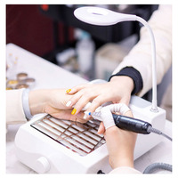 Aspirateur à ongles multifonctionnel 80W le plus vendu, machine de manucure pour salon de manucure, collecteur de poussière d'ongles à prix unitaire bas, OEM