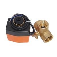 Vanne à boisseau sphérique motorisée Winvall à commande de débit, vanne en laiton motorisée 3 voies, vanne électrique actionnée 24 V CA pour eau froide/chaude