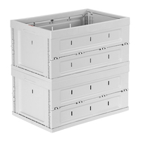 Conteneur pliable en plastique industriel, robuste, empilable, pour la distribution et le stockage en détail