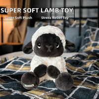 Jouet en peluche mouton en coton PP super doux de haute qualité, personnalisé en usine, fonction anti-stress, design anime, mignon, kawaii, pour anniversaire