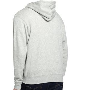 Sweat à capuche zippé pour homme, de bonne qualité, vintage, gris, épaules tombantes, broderie, poids lourd, 100% coton - Product Image 4