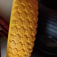 10 12 13 14 15 16 pouces PU mousse plat gratuit brouette roue et pneus pour Wagon chariot tondeuse à gazon camions à main