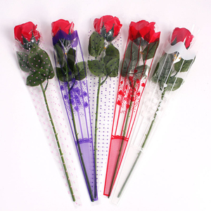 Ramo de rosas de lunares, bolsa de embalaje Opp, envoltura de flores impermeable, venta al por mayor - Product Image 2
