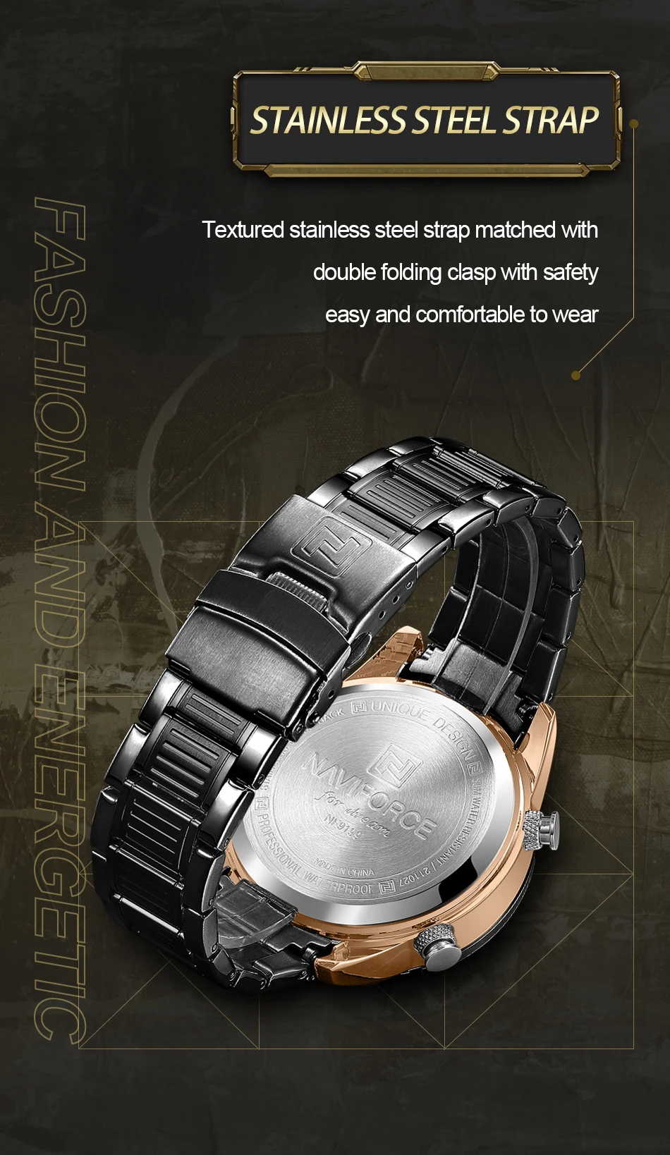 Naviforce NF9199S Brand Men's Watch High Quality Quartz Movement Stopwatch Week Date 30M Waterproof Fashion Mens Sports Watches