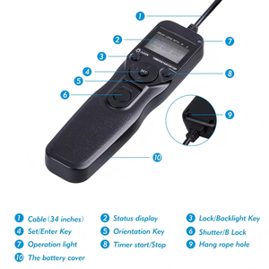 Temporizador de Obturador para Cámara DSLR HONDAK MC-DC2 para <span class=keywords><strong>Nikon</strong></span> D90 D5000 <span class=keywords><strong>D7100</strong></span> - Product Image 2