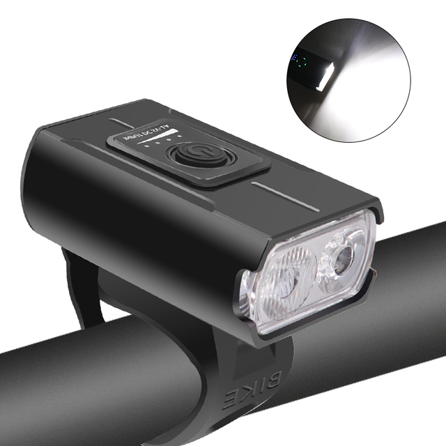 10W 800LM 2 T6 LED Bicycle Light 6 Modes USB Rechargeable Power Display MTB Mountain Road Bike Front Lamp Cycling Equipment