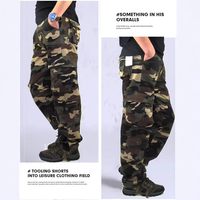 Pantalon de travail cargo OEM en gros, nouveau modèle en coton pour homme, pantalon de travail cargo camouflage pour homme avec 8 poches