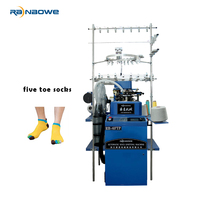 Machine à tricoter automatique de haute qualité pour chaussettes jacquard à 5 doigts avec moteur, grande capacité, Rainbowe